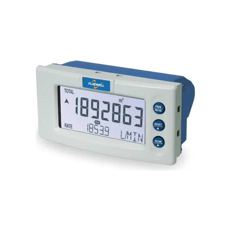 Bộ hiển thị gắn tủ Fluidwell D-Series – lưu lượng, mức, nhiệt độ, áp suất, IP67 – mặt nhôm đúc IP67 gắn tủ