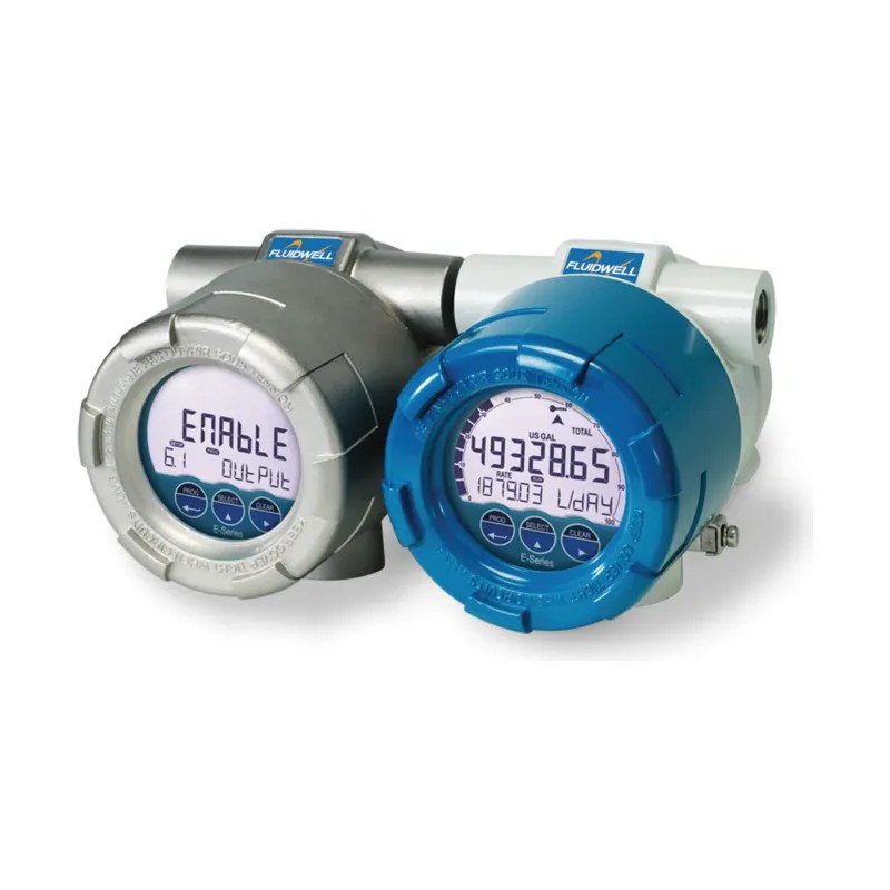 Bộ tính lưu lượng chống cháy nổ Fluidwell E-Series – Ex d, Modbus, HART, ghi dữ liệu – vỏ Ex d nhôm đúc, phím bấm xuyên kính