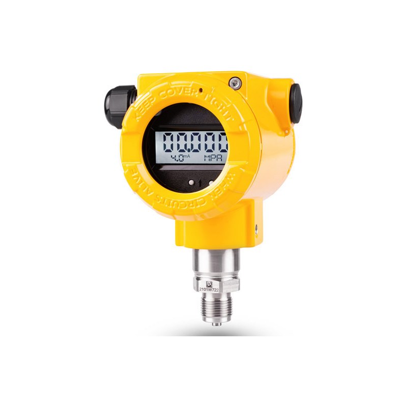 Cảm biến áp suất thông minh Aplisens APC-2000ALW – 4–20 mA HART, ±0,075%, SIL2, Ex ia / Ex d – vỏ nhôm vàng, màn hình LCD