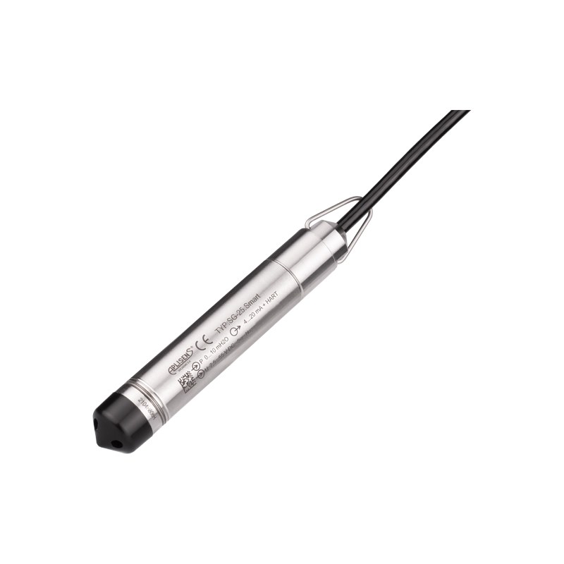 Đầu dò mức thủy tĩnh Aplisens SGE-25 – inox Ø25 mm, 1–500 m H2O, 4–20 mA / HART / Modbus, Ex ia – đầu dò inox Ø25 mm thả chìm, cáp có ống thông hơi