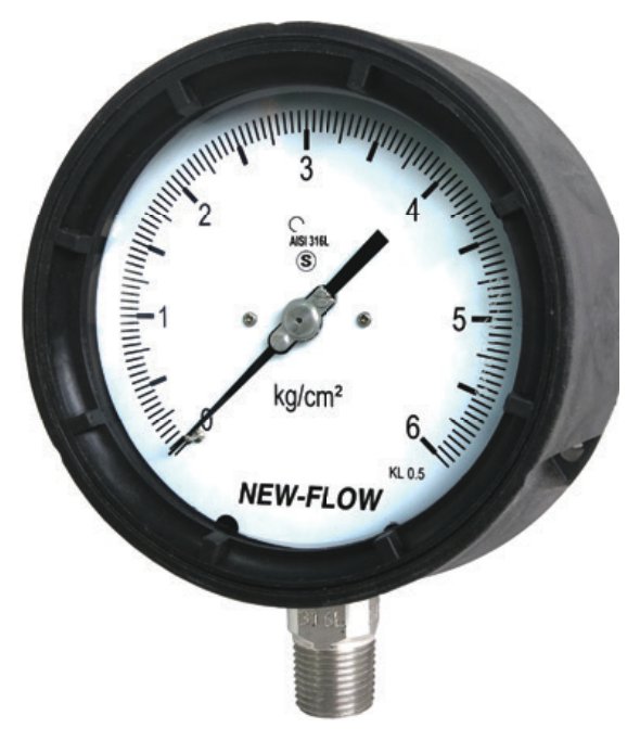 Đồng hồ áp suất vỏ nhựa New-Flow PGR