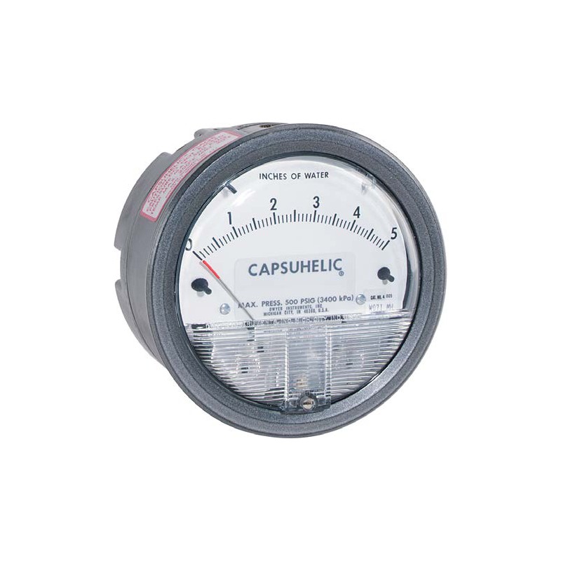 Đồng hồ chênh áp Capsuhelic Dwyer Series 4000 – chất lỏng, khí; áp làm việc đến 500 psig – mặt 4 inch, vỏ nhôm hoặc đồng