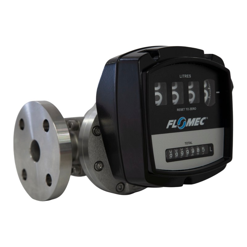 Đồng hồ đo dầu Flomec OM mặt cơ – không cần điện, OM015 đến OM100 – mặt số cơ, mặt bích