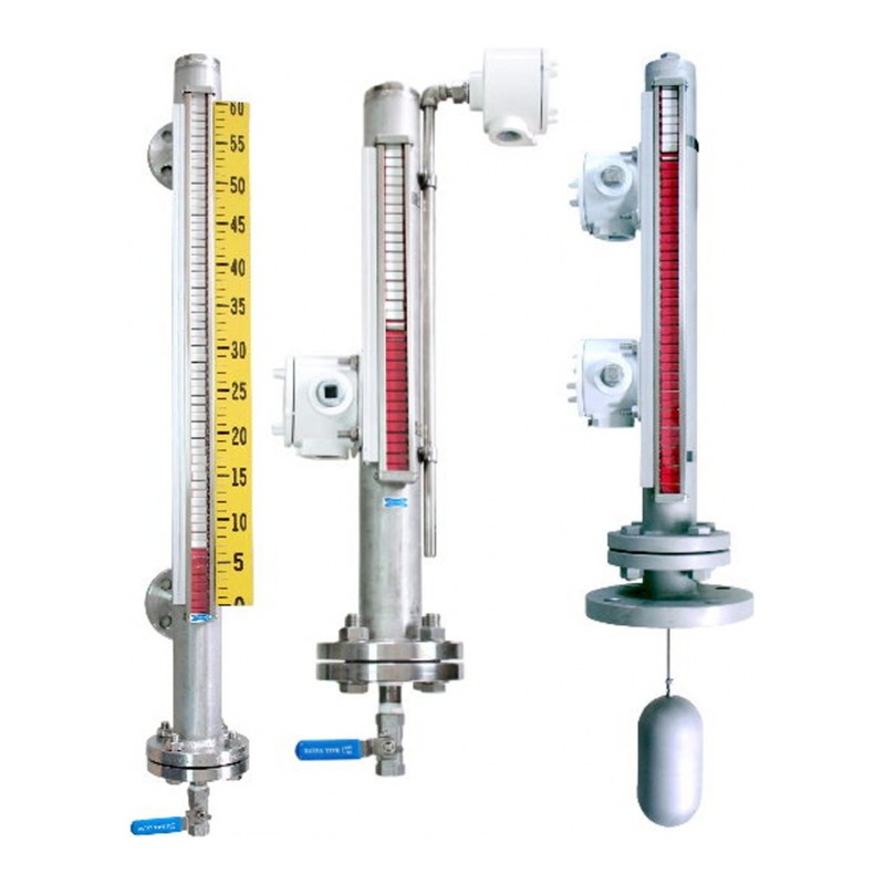 Đồng hồ đo mức phao từ New-Flow M series – bypass inox, hiển thị từ xa – bypass inox, thanh từ chỉ thị