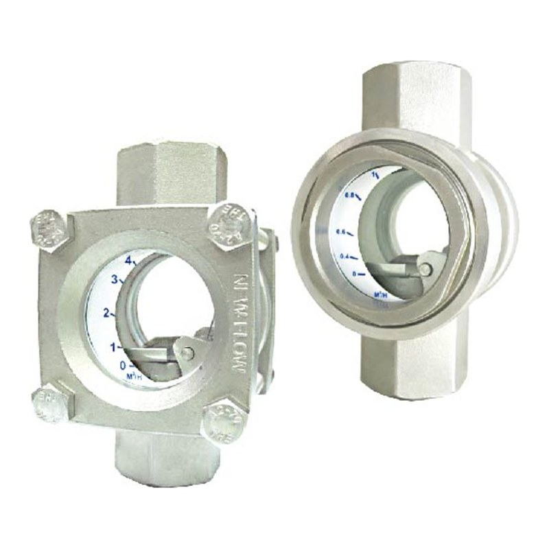 Kính quan sát dòng chảy New-Flow FTA / FTB – nối ren, có cánh quay báo dòng – thân inox, cánh lò xo