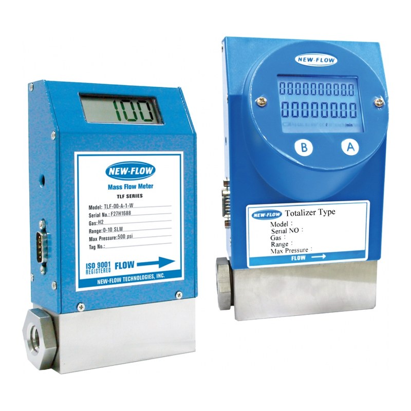 Lưu lượng kế khối lượng khí New-Flow TLF, TMF, TGF – thermal mass flow meter, 10 SCCM đến 4500 SLM – đo lưu lượng khí, màn hình LCD