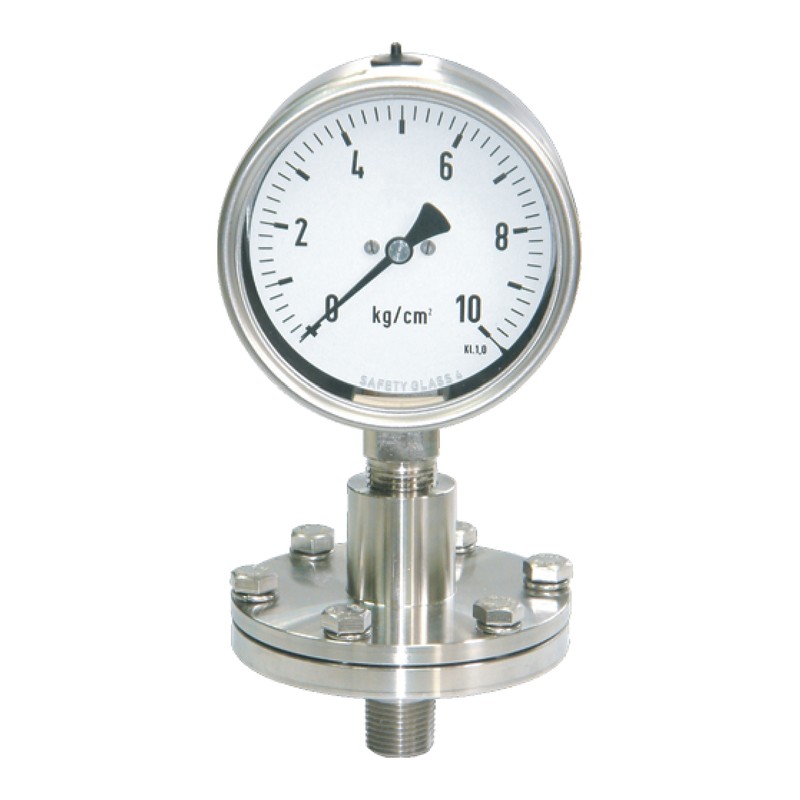 Đồng hồ áp suất màng DT110 New-Flow – màng ren ¼″–½″ BSP / NPT, ghép đồng hồ PGS – màng cách ly ren ghép đồng hồ áp suất