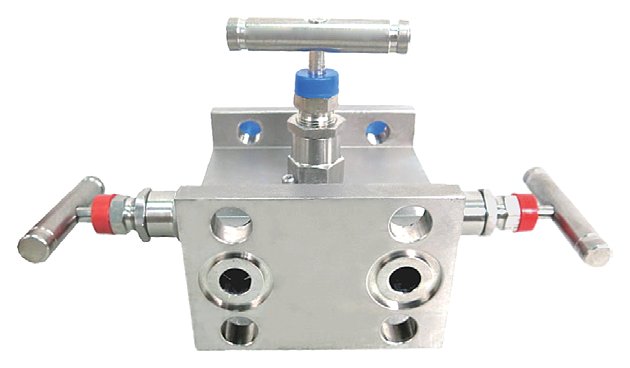 Van manifold New-Flow 2, 3, 5 van – cho bộ chuyển đổi chênh áp, đồng hồ áp suất; van kim NV-1 6000 psi – khối inox 3 van, cho bộ chuyển đổi chênh áp